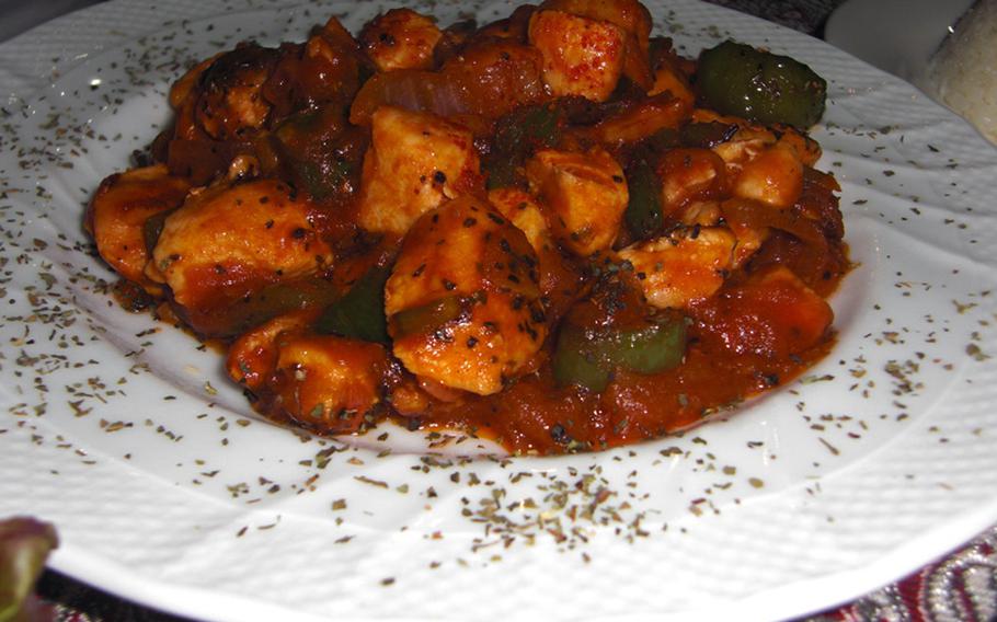 Istanbul Kebab House's Osmanli chicken kebab is lavishly seasoned with various herbs that the owner, Askin Antonio Yildirim, travels to his hometown of Istanbul to buy.