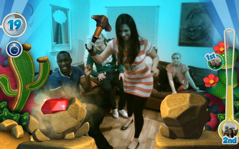 'Start the Party' offers a wide variety of mini-games, including one where you dig for gems on your TV screen.