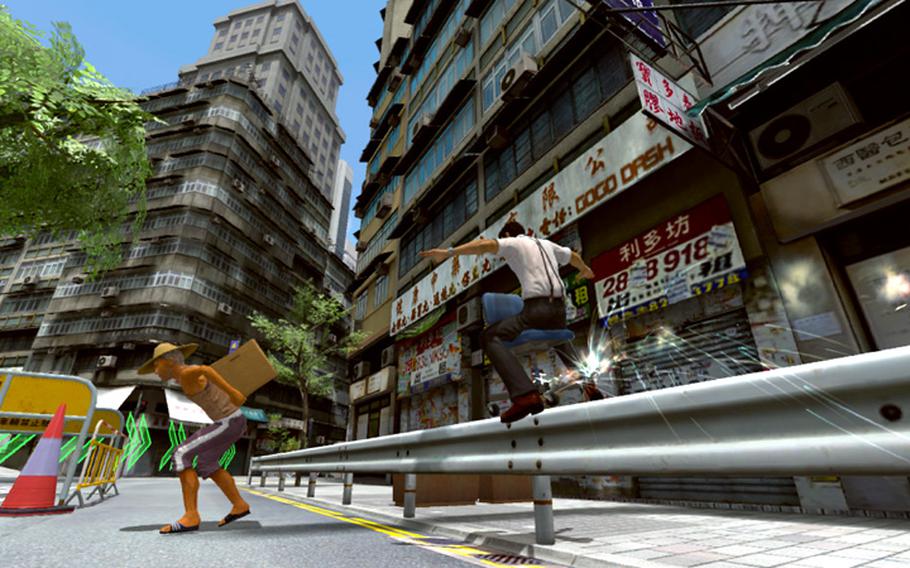 'Kung Fu Rider' lets players grind the rails and throw in a few martial-arts moves.