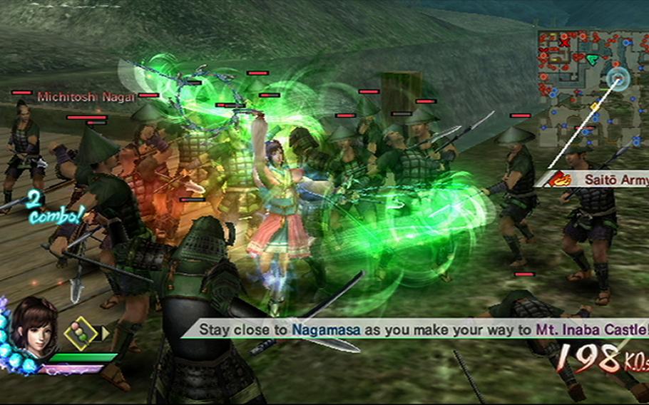 Females fighters get their chance to shine in 'Samurai Warriors 3' on the Wii.