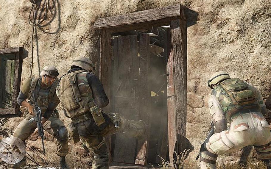 Rangers kick in a door in 'Medal of Honor.'