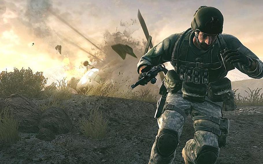 A Ranger reacts to a blast in 'Medal of Honor.'