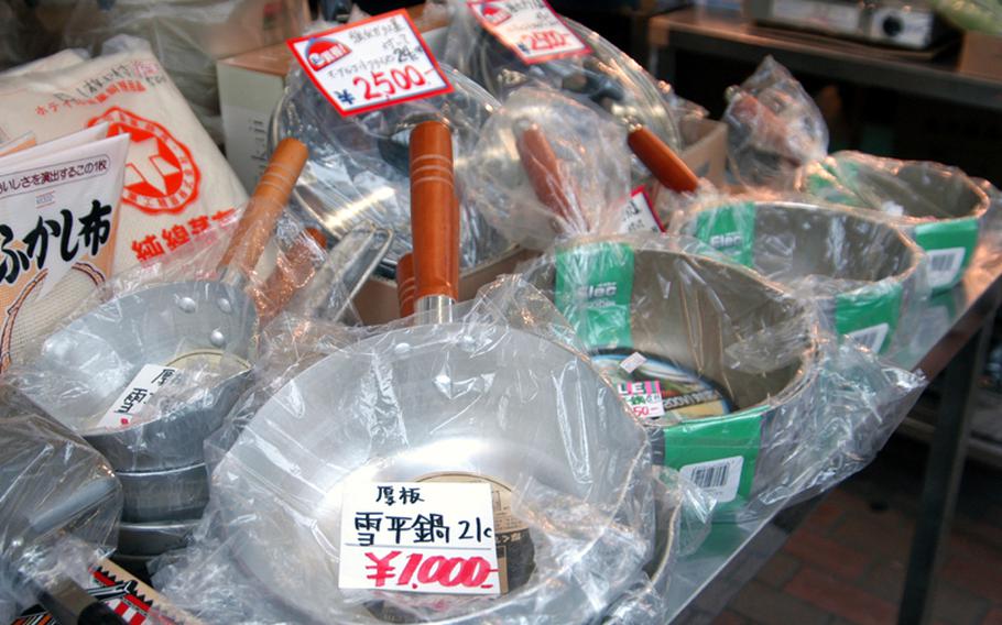 Kappabashi, a kitchenware town, has everything you can think of that is needed for cooking.