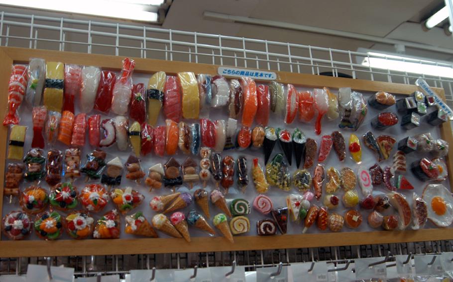 Various plastic food displays made into magnets are great for souvenirs and gifts and can be found in Kappabashi.