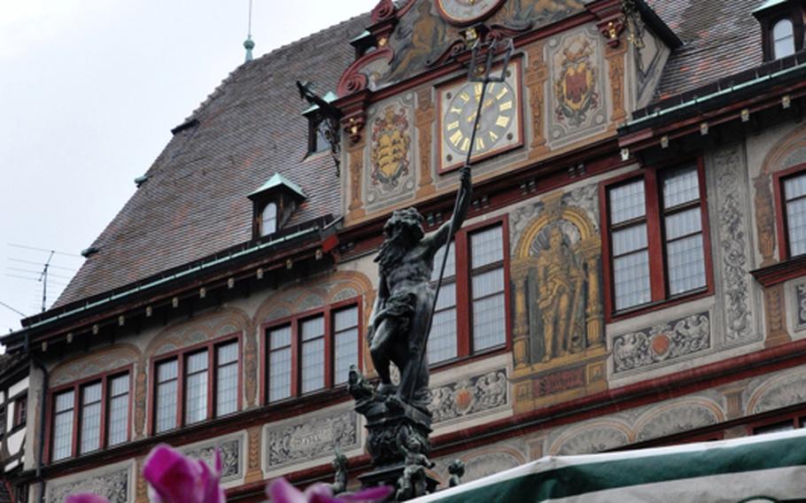 Tübingen's 15th-century town hall, which sits in the town's square, is the city's oldest building. Outdoor markets are occasionally held in the square in front of the hall.