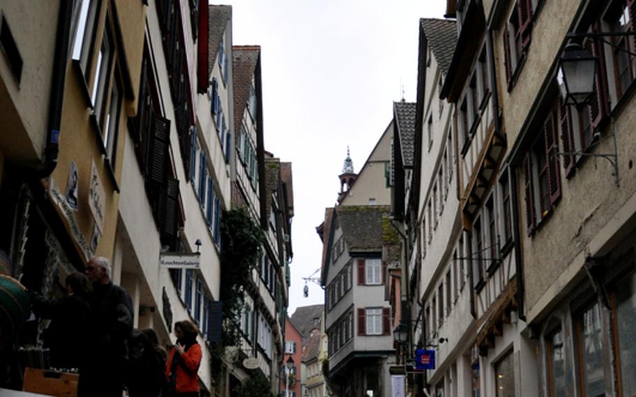 The city’s cobblestone streets are lined with half-timbered buildings, housing, shops and restaurants. The town is also home to several universities and art attractions.