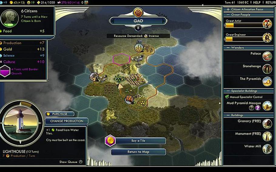 'Sid Meier's Civilization V' lets you try your hand at world domination.