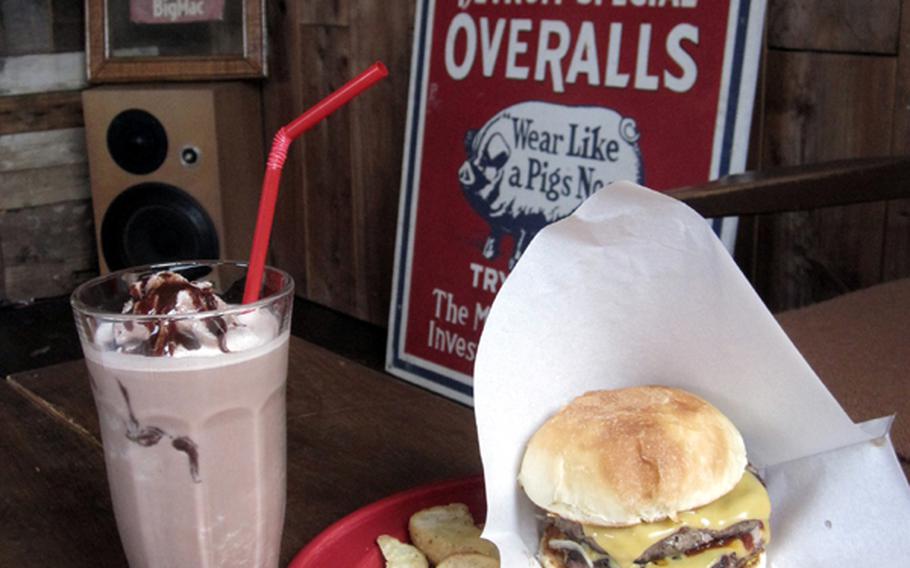 When I dined at Gordie's Hamburger, I ordered the double beef cheeseburger, which came with seasoned fries and a pickle, and it was delicious. I washed it down with a chocolate milkshake, which was extremely good as well.