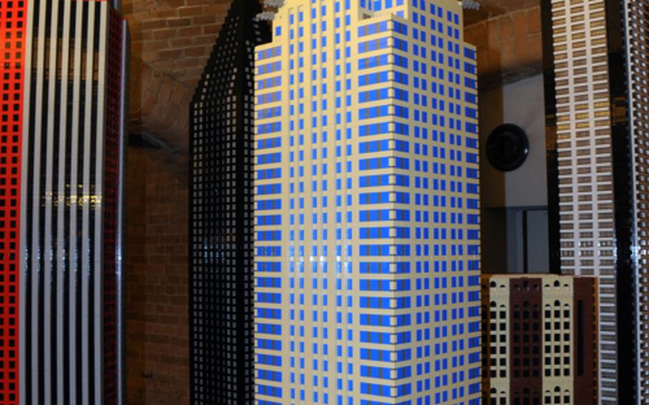 A model of New York City's Chrysler Building was built  in two weeks with 25,000 bricks for the Lego exhibit.