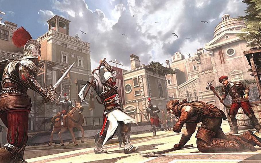 Ezio isn't always stealthy when he takes out his foes in "Assassin's Creed Brotherhood."
