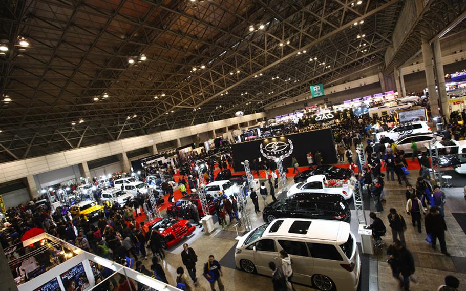 Jan. 14, 1-6 p.m., Jan. 15, 9 a.m.-6 p.m. and Jan. 16, 9 a.m.-5 p.m.; auto accessories, customized cars, drift-driving demonstrations, live performances and more; Makuhari Messe, five-minute walk from Kaihin Makuhari Station on JR Keiyo-Line; 2,000 yen for adults, 1,500 yen for youths 18 and younger (3,000 yen on July 14); 03-3222-7576; www.e-autosalon.net/en/index.html. 

Photo shows aerial view of Tokyo Auto Salon 2010.

Photo courtesy of Tokyo Auto Salon