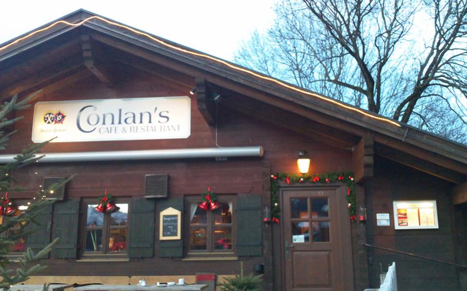 Conlan's Cafe & Restaurant is a warm place to get food and drink after a hard day on the slopes surrounding Garmisch, Germany.