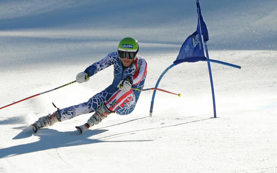 Bode Miller races through the giant slalom during a U.S. Ski Team training run in 2010. He will be among the Americans competing in the FIS Alpine World Ski Championships in Garmisch, Germany.