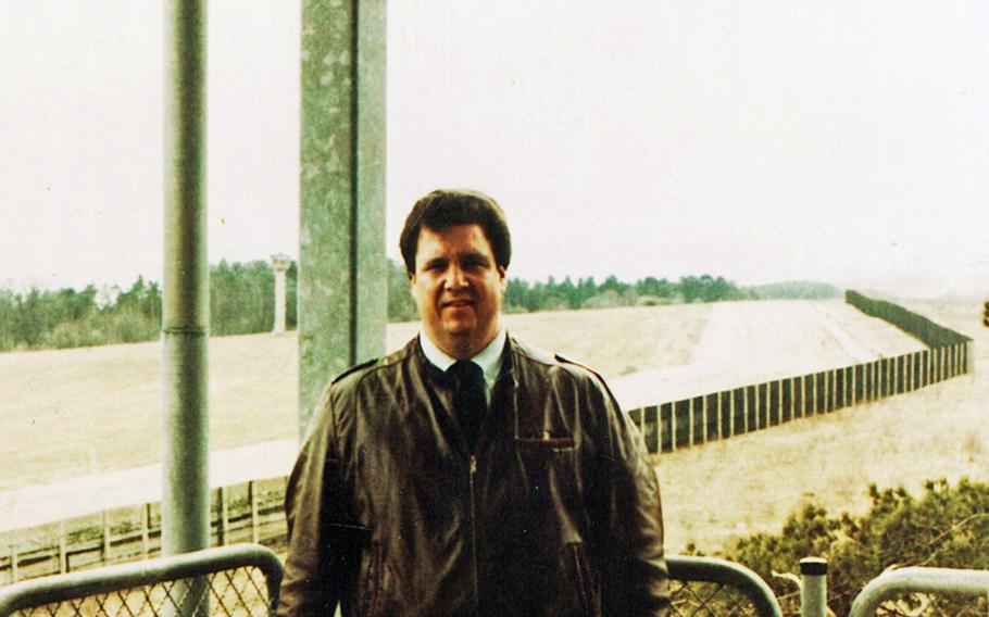 Leland C. McCaslin, author of 'Secrets of the Cold War: US Army Europe's Intelligence and Counterintelligence Activities Against the Soviets,'  poses for a photo in an Allied outpost near the Fulda gap in West Germany in 1985. He is a former U.S. Army Europe senior security specialist.