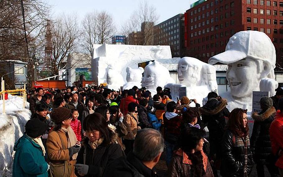 Crowds flocked to the 62nd Annual Sapporo Snow Festival in early February to see an array of ice sculptures on display.