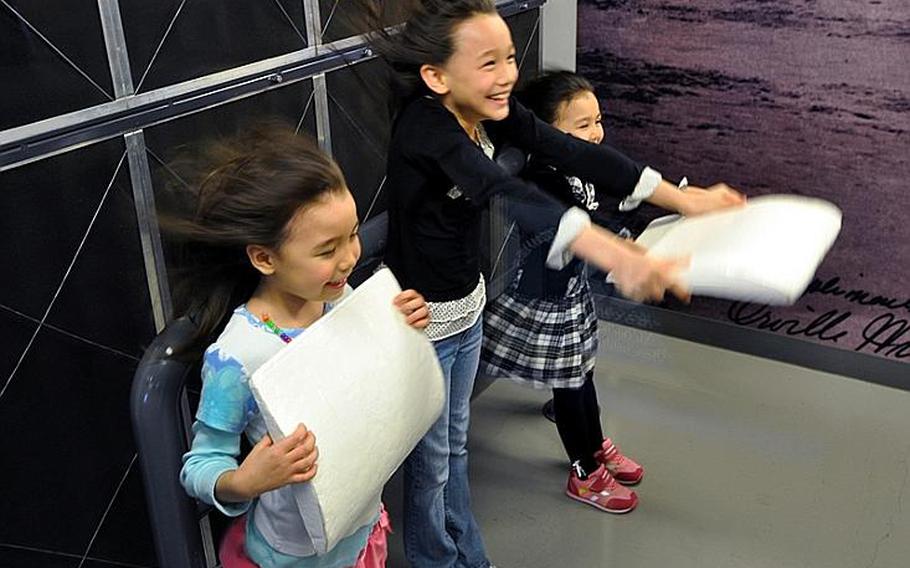 Children love the wind tunnel exhibit at the Misawa Aviation and Science Museum Aomori.