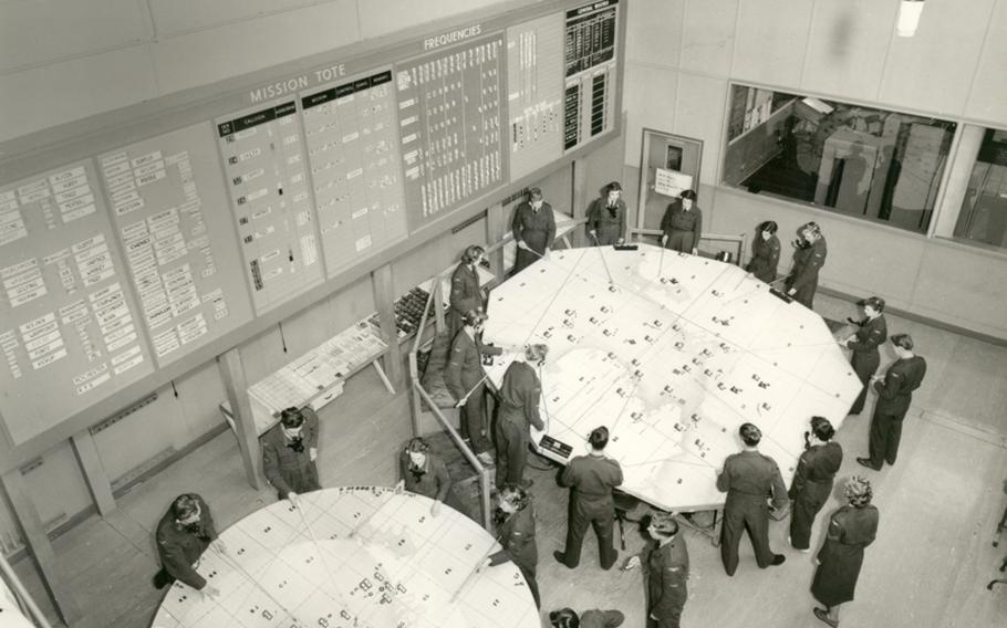 The operations floor of the subterraneum Cold War bunker at RAF Holmpton is now part of an area open to visitors, who will be looking for paranormal activity during Museums at Night. The British air base is near Hull in northern England.