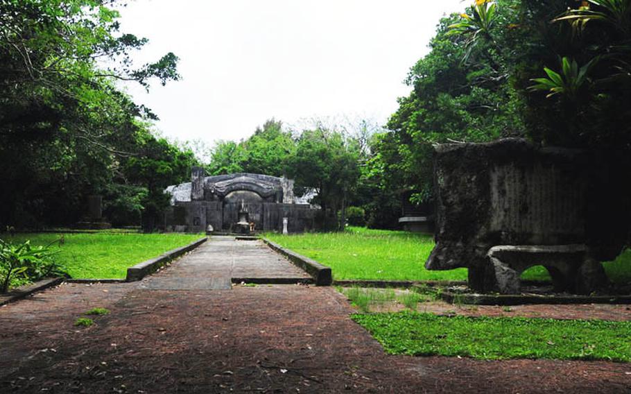 The monument for fallen warriors who fought in Bougainville, Papua New Guinea was located off a small path from the main road.