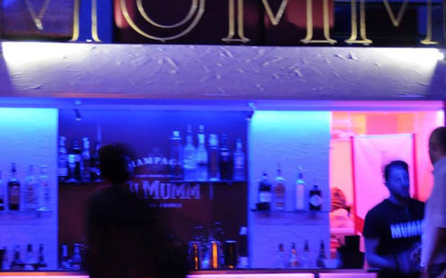 Music played at the Pozzuoli pub G.H. Mumm varies, depending on the night. Sometimes it's jazz, sometimes rock, sometimes pop, says franchise owner Luigi Russo. While more of a cocktail lounge than disco club, the pub has ample dance floor space for the guests inspired to shake it up a bit.