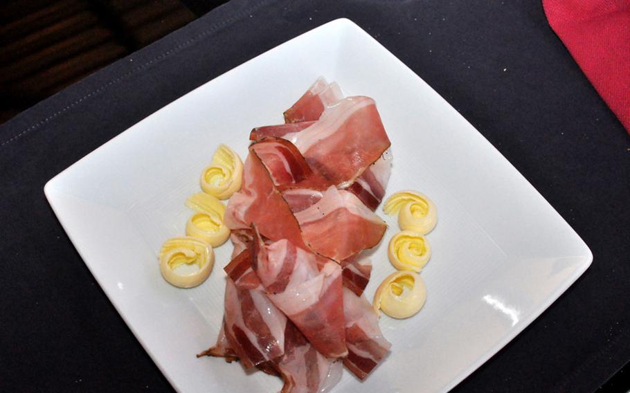 This plate of prosciutto and butter came with a tray of bread and was one of the appetizers offered recently at Vineria.