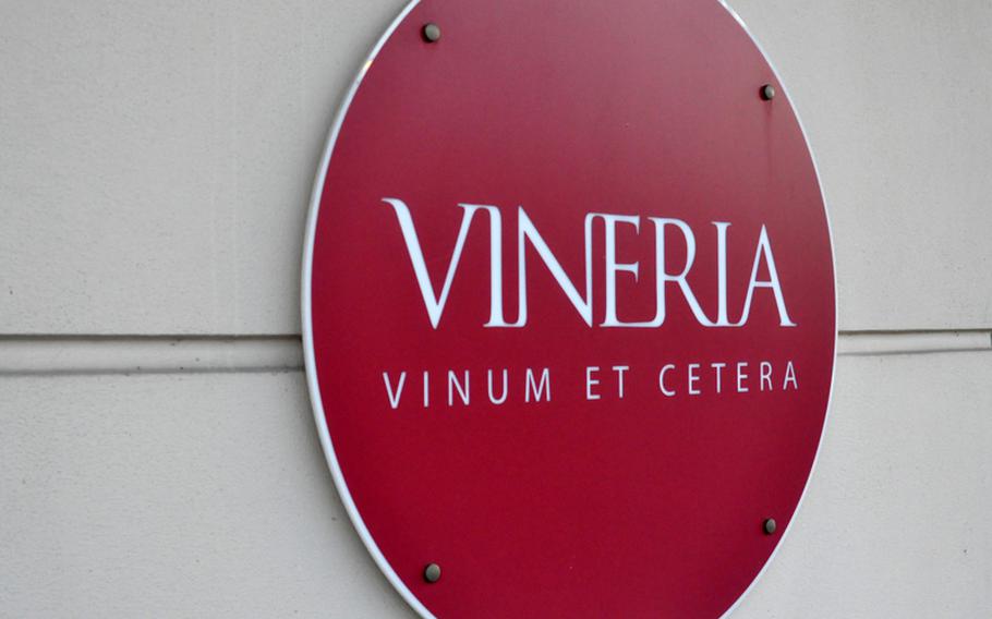 The Vineria osteria/enoteca is a bit hard to find on the outskirts of Treviso, Italy. But once you see the red sign, you know you've reached your destination. Thousands of labels of wines and sometimes quirky dishes await  inside.