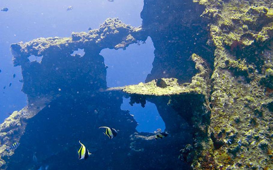 Stars and Stripes reporter Grant Okubo got a chance to go inside the wreckage of the USS Liberty, a U.S. Army transport vessel from World War II just off the coast of Tulamben, during his recent trip to Bali.