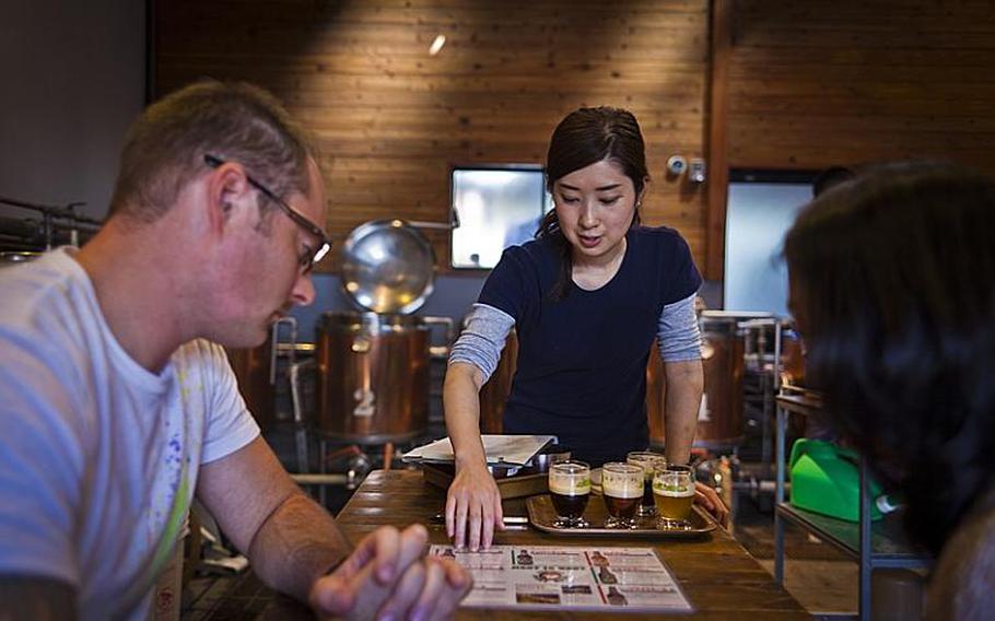 The first step in the beer customization journey is choosing a base beer to start with. After tasting the stout, white ale, pale ale and amber ale, we decided the amber best fit our palate.