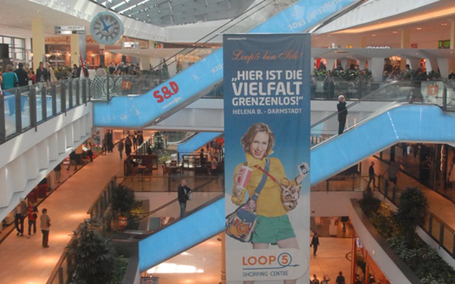 There are 177 stores and 20 restaurants in the Loop 5 Shopping Centre, one of the largest indoor malls in Germany. It is within easy driving distance from the Wiesbaden, Mannheim and Heidelberg military communities.