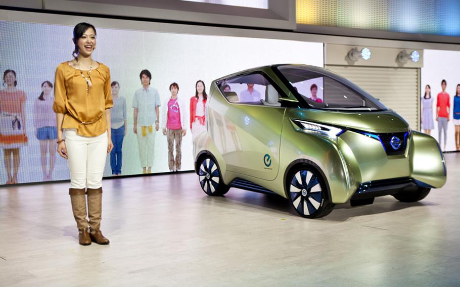 Nissan’s Pivo 3 can recharge itself using a wireless signal.