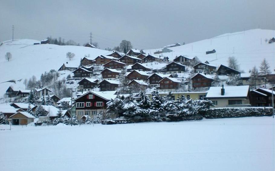 Snow covers the rooftops of Gonten, Switzerland, on Jan. 20, 2011.