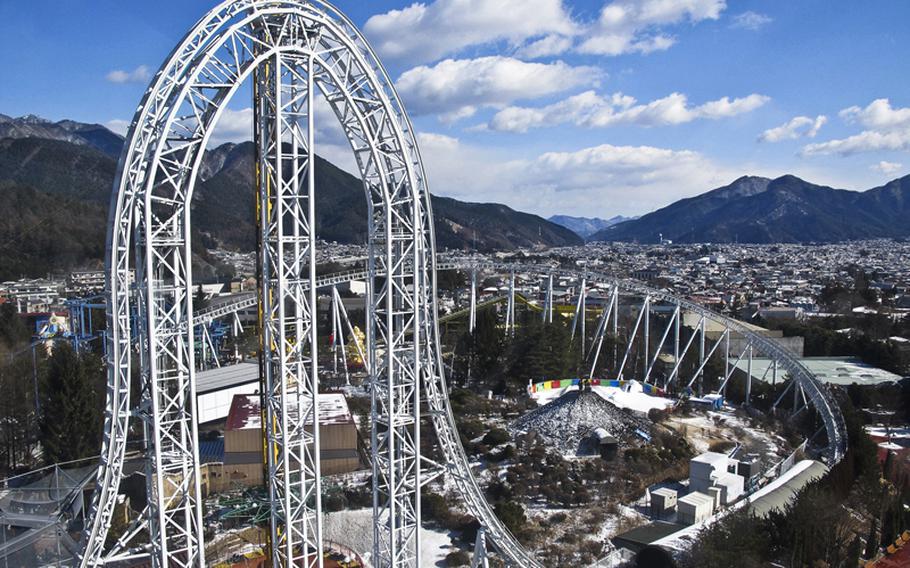 Above: The Dodonpa roller coaster offers a stomach-dropping fall.
