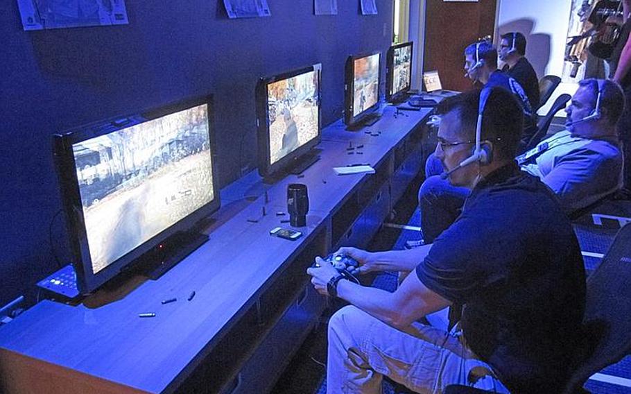 Dutch DeGay, a retired Ranger, plays through a mission in the campaign mode of ''Tom Clancy’s Ghost Recon: Future Soldier.''