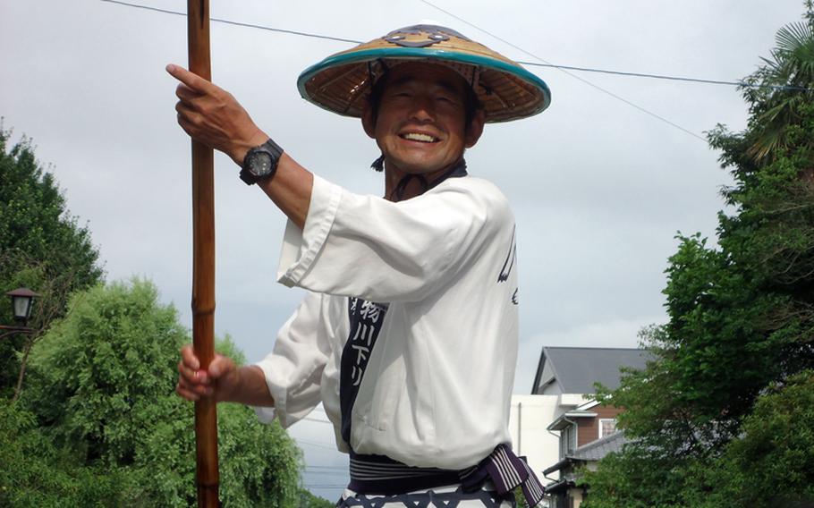 The chipper guides from Yanagawa Kanko Kaihatsu are quick to point out a historical site or break into song.