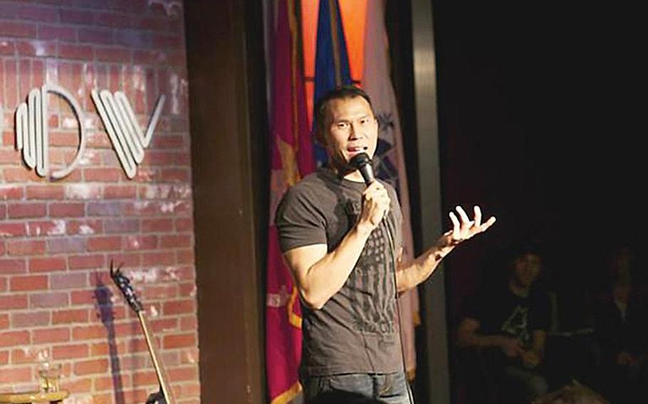 Former Army Staff Sgt. Thom Tran, who participated in a writing workshop for veterans, is now fulfilling a long-time dream to do stand-up comedy. Tran toured with a group consisting of veterans called “GIs of Comedy.”

