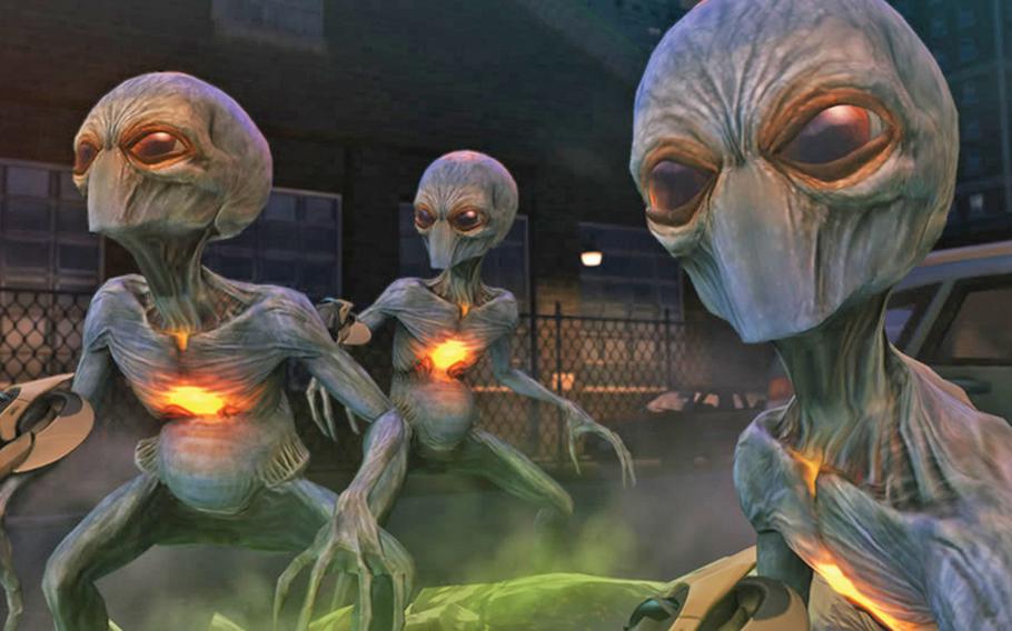 Are those the aliens from "Independence Day?" No, sadly, "XCOM: Enemy Unknown" just needs a little help in the originality department. (AP Photo/2K Games)