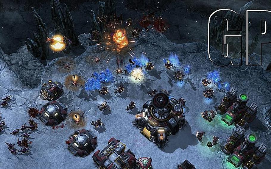For terrans, we’ve got three important changes: a new splash damage unit in the Hellbat, which morphs from the four-wheel speedster hellion; widow mines, mechanical units that can be dropped into precious mineral lines or be hidden in key spots for surprise damage; and lastly, a speed boost ability for medevac dropships. 