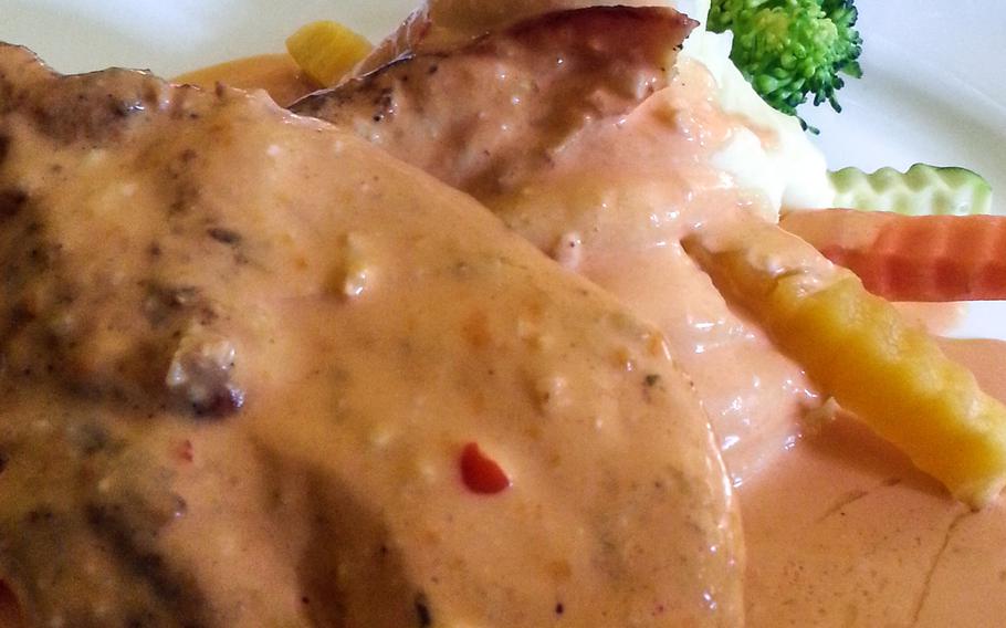 Coco's in Manama, Bahrain, has a variety of menu items, including many rich and savory dishes such as this "Pollo Picante," which is a Coco's special.
