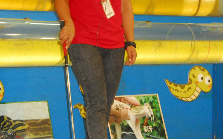 Okinawa World's snake show includes a cobra, sea snake and a mongoose.