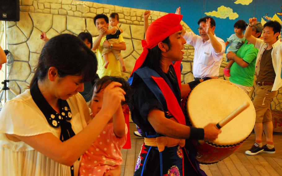 During the eisa show, spectators have a chance to dance on stage with the performers.