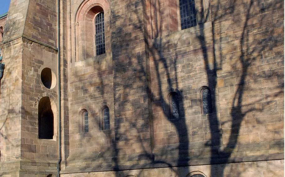 On a recent clear December day, late-morning shadows stood out on the Speyer cathedral's beige sandstone walls.