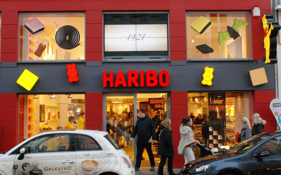 The line of customers at the Haribo store in Bonn, Germany, was long on Friday, Dec. 20, 2013. The store is billed as the world??s first all-Haribo retail establishment.