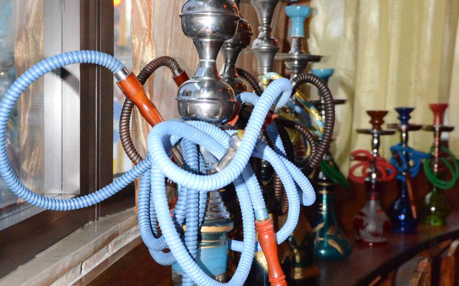 At the New Punjab, an Indian restaurant in Fontanafredda, Italy, customers can enjoy a water pipe in the hookah bar.