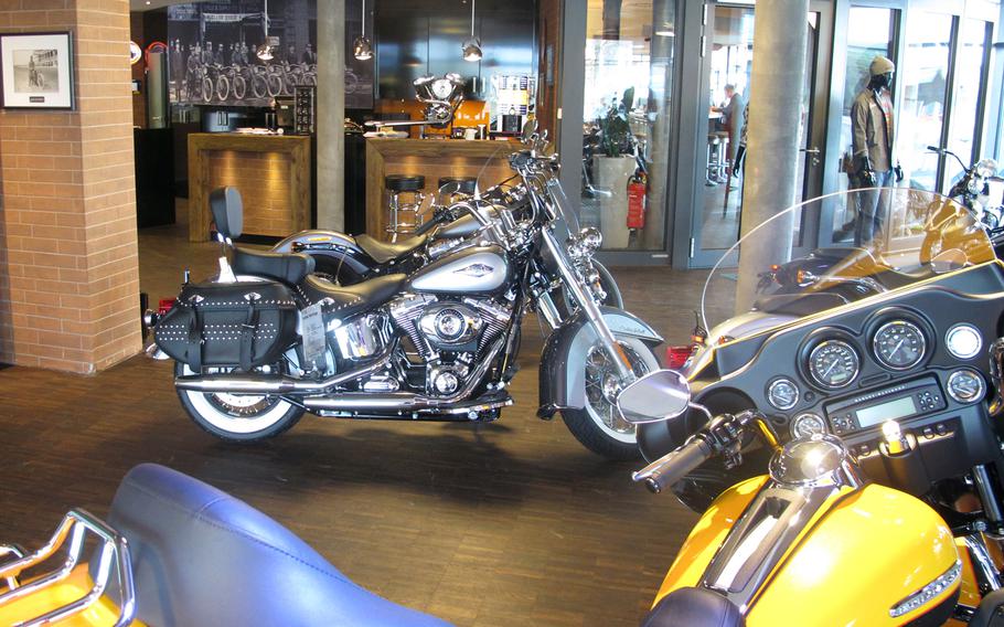 If you drop by Tower 66 Steakhouse & Bar in Boeblingen, Germany, visit the Harley Davidson shop next door. The store has a host of bikes for sale and all sorts of Harley memorabilia.