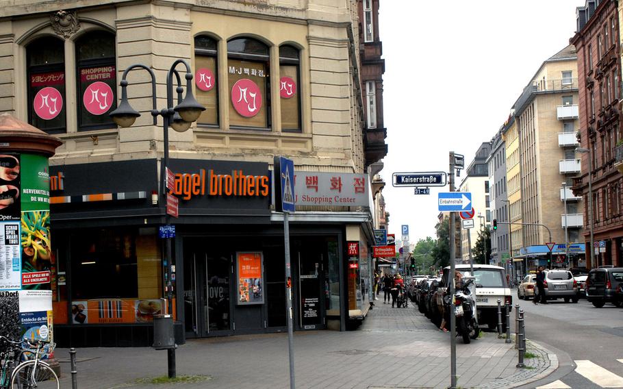 The exterior of Bagel Brothers restaurant in Frankfurt am Main, Germany. If you're in town, the offerings here are worth a visit.