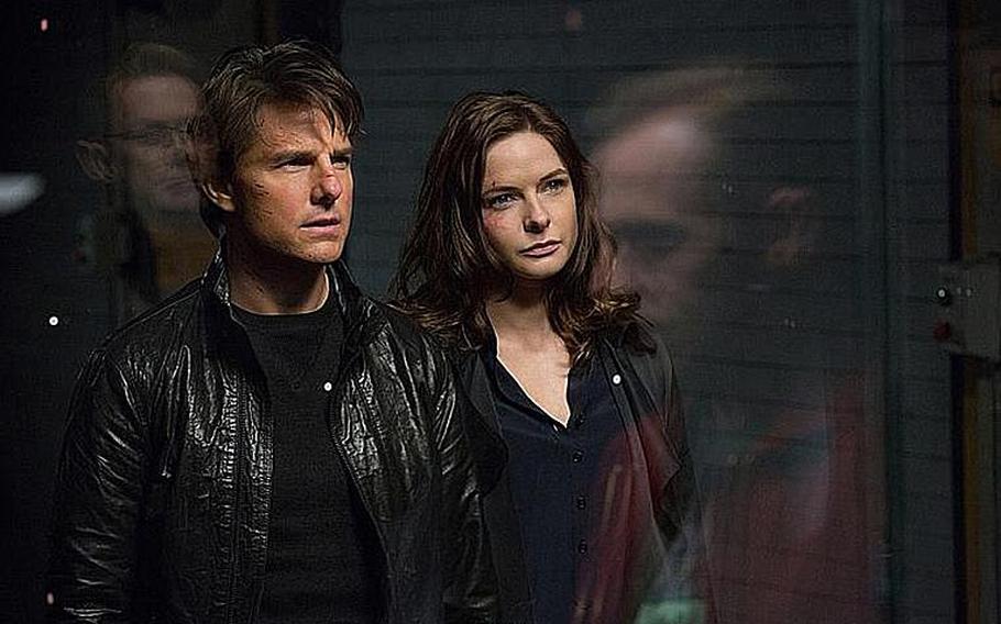 Tom Cruise, left, and Rebecca Ferguson star in "Mission: Impossible -- Rogue Nation," in theaters July 31.