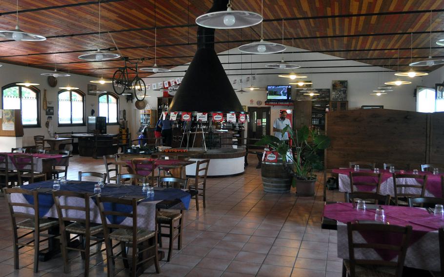 There's room for about 100 people to dine at once at Al Bronzetto, an restaurant just a few minutes from the front gate of Aviano Air Base, Italy.