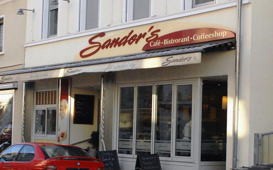 Sander's Cafe in Landstuhl, Germany, offers a respite from the gritty surroundings of the city's main shopping street. The Cafe-Bistrorant-Coffeeshop, as its sign says, serves a wide variety of breakfast items, lunch options, sweets and hot and cold drinks.