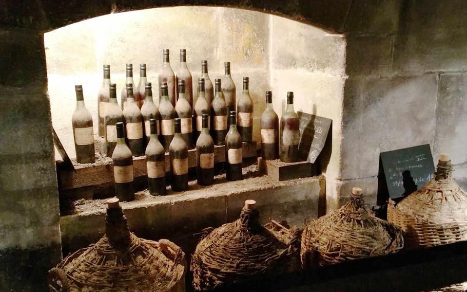 A cognac tour of the Courvoisier Chateau in France's Poitou-Charentes  region includes a visit to the musty cellars where ancient bottles are on display.

Leah Larkin/Special to Stars and Stripes