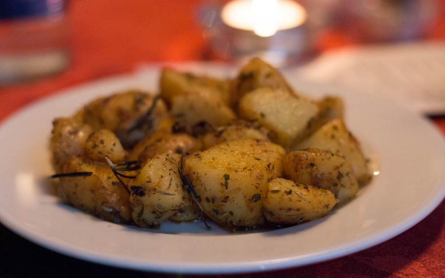 Side dishes like these rosemary roasted potatoes are ordered separately from the main course at Don Quijote. The price tends to add up quickly this way, but every side dish sampled was freshly prepared and tasty.