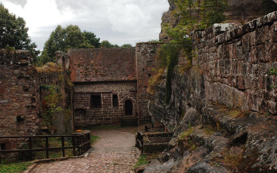 The ruins of Haut-Barr Castle overlook the city of Saverne, France, from the southwest. The castle dates back to the year 1100.